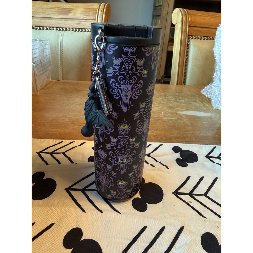 DISNEY STARBUCKS THE HAUNTED MANSION STEEL BOTTLE TUMBLER CUP 16 OZ WALLPAPER